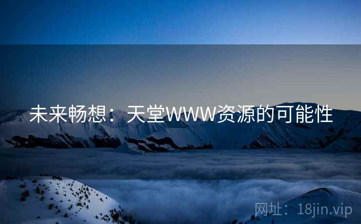 未来畅想：天堂WWW资源的可能性